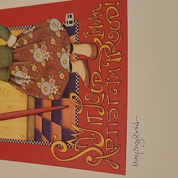 Say It Loud I'm An Artist & I'm Proud Mary Englebreit 7.5" X 11" print - Picture 2 of 3